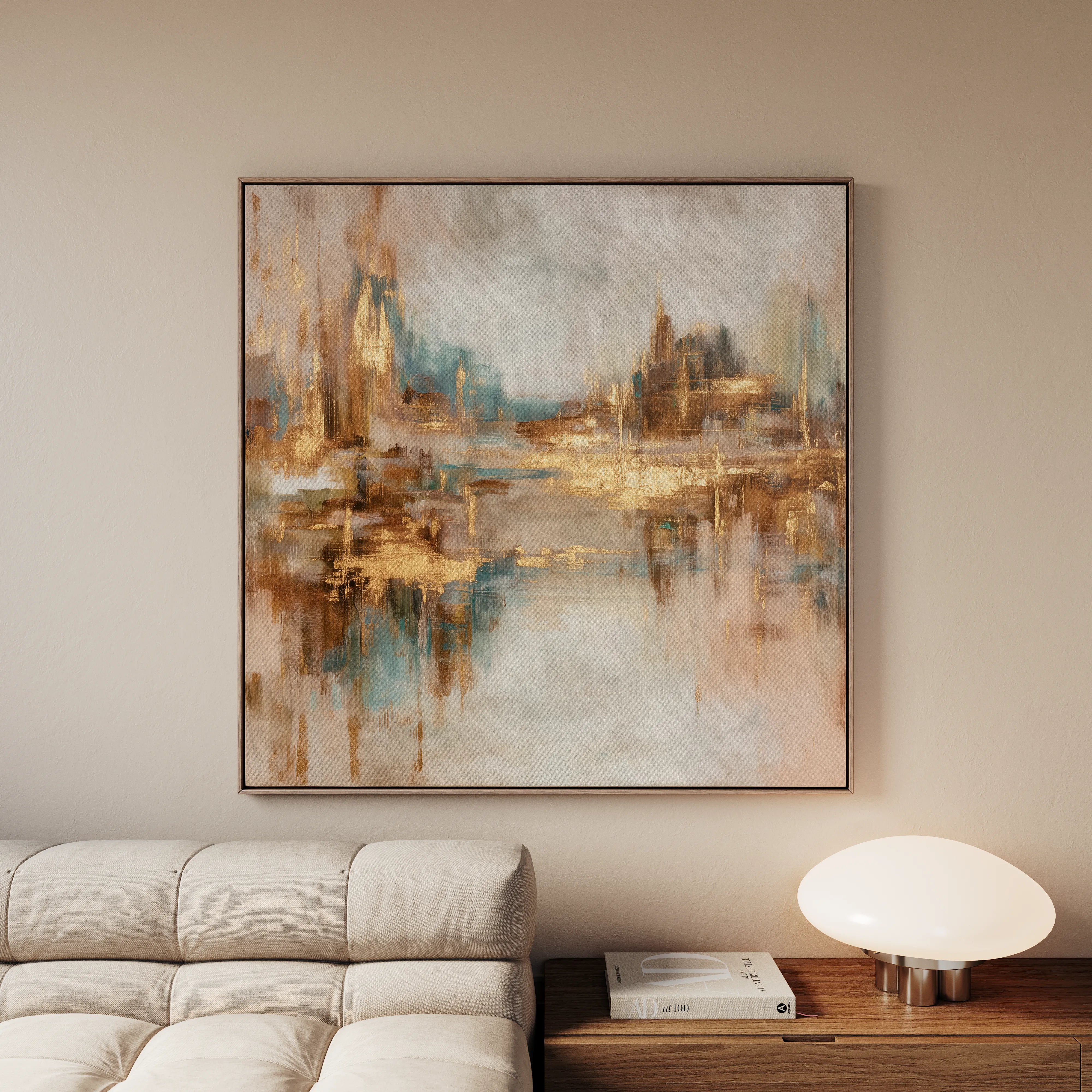 Abstract 1133 Canvas Art 60 x 60 cm / Black