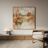 Abstract 1133 Canvas Art 60 x 60 cm / Black