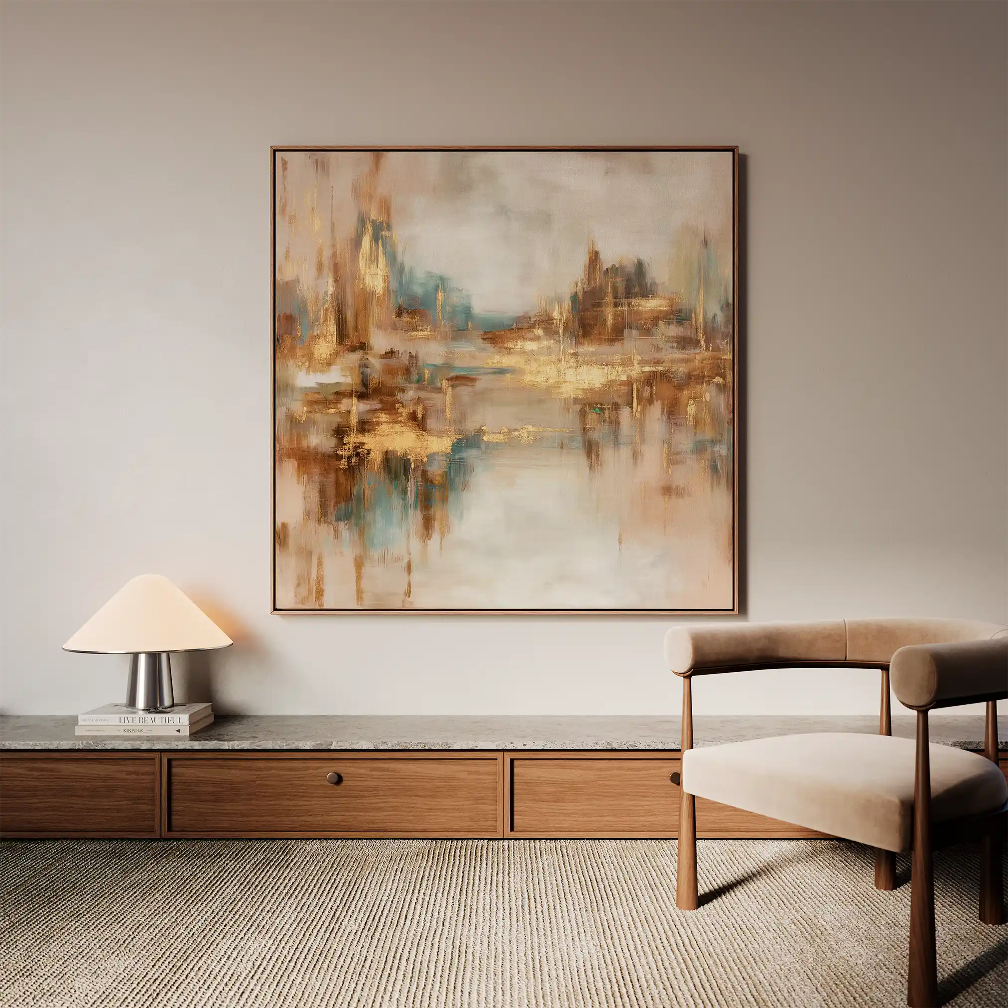 Abstract 1133 Canvas Art 60 x 60 cm / Black