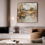 Abstract 1133 Canvas Art 60 x 60 cm / Black