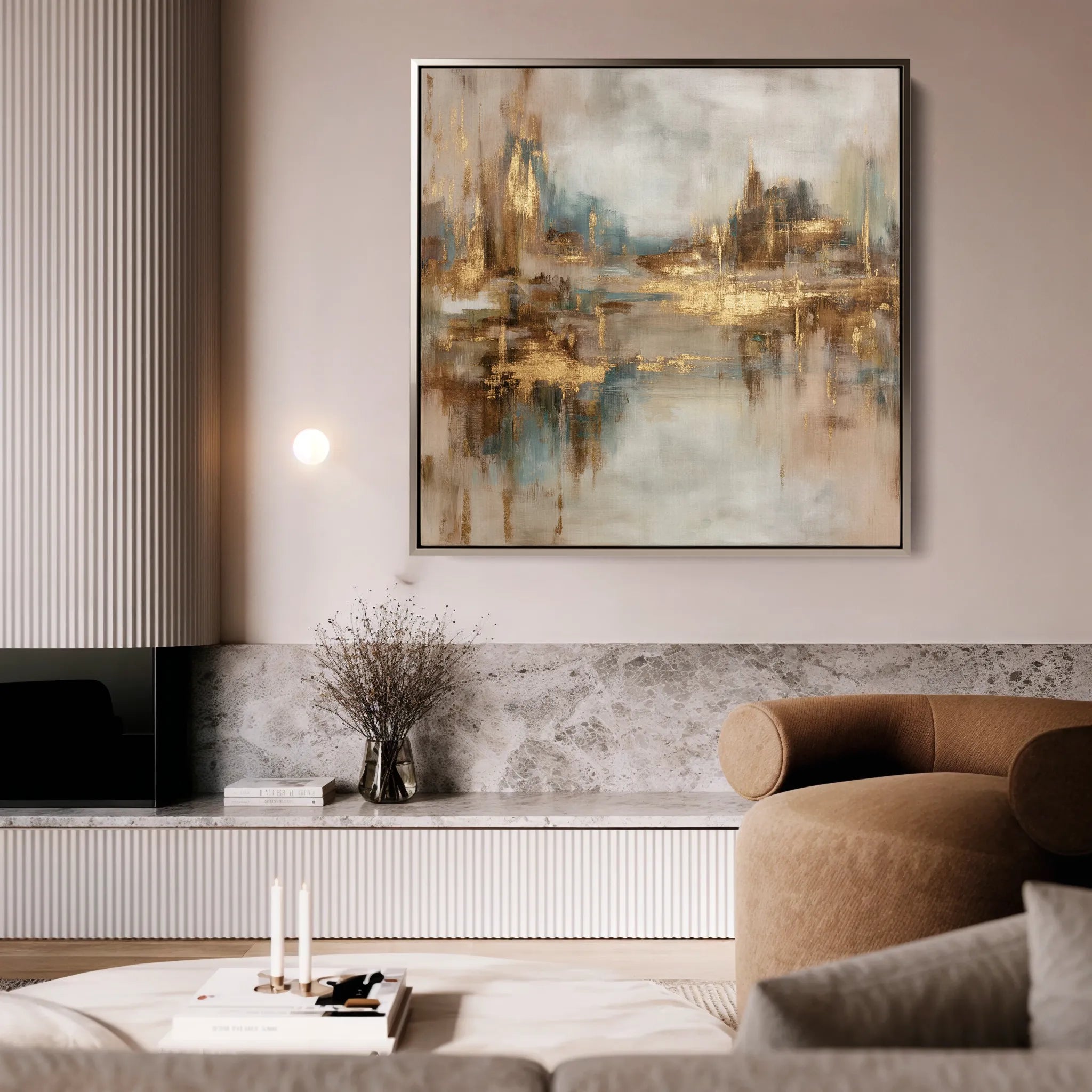 Abstract 1133 Canvas Art 60 x 60 cm / Black