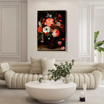Floral 1133 Canvas Art 60 x 40 cm / Black