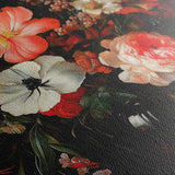 Floral 1133 Canvas Art 60 x 40 cm / Black