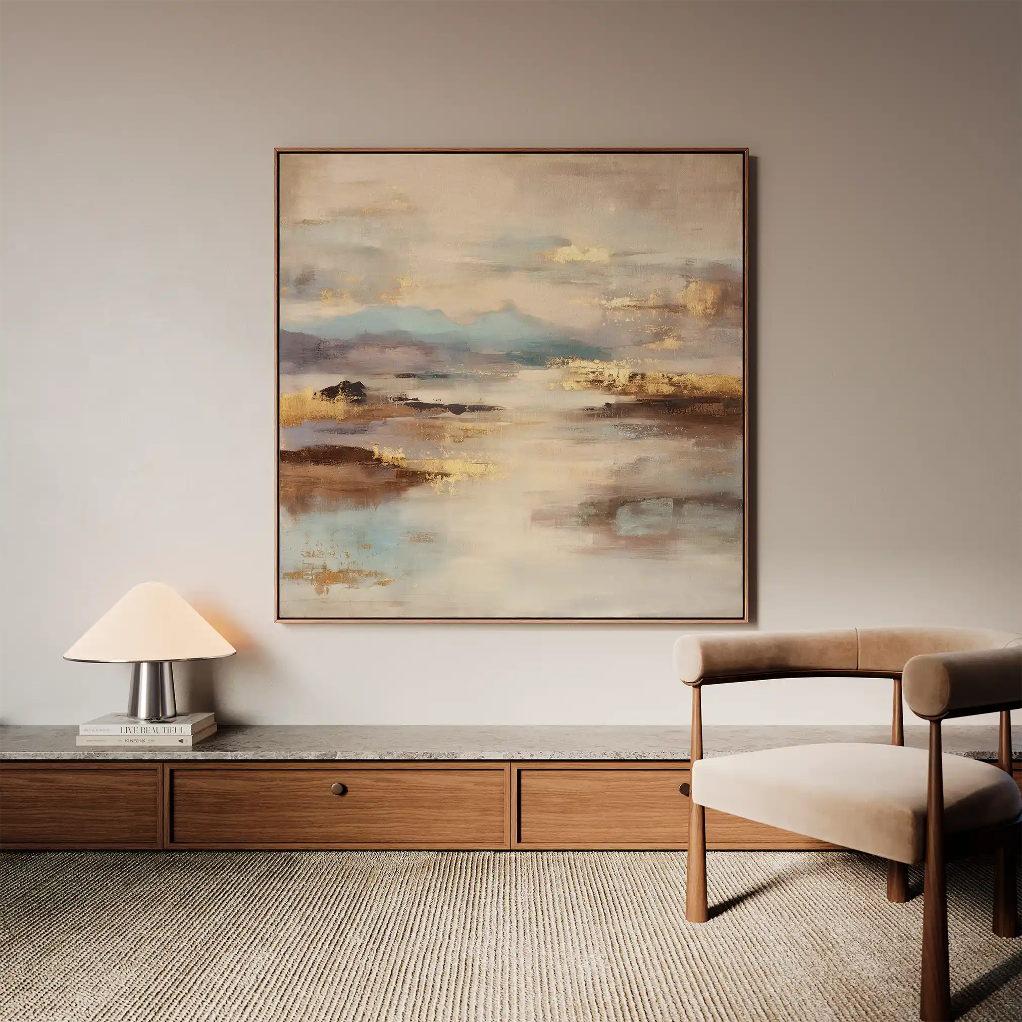 Abstract 1134 Canvas Art 60 x 60 cm / Black