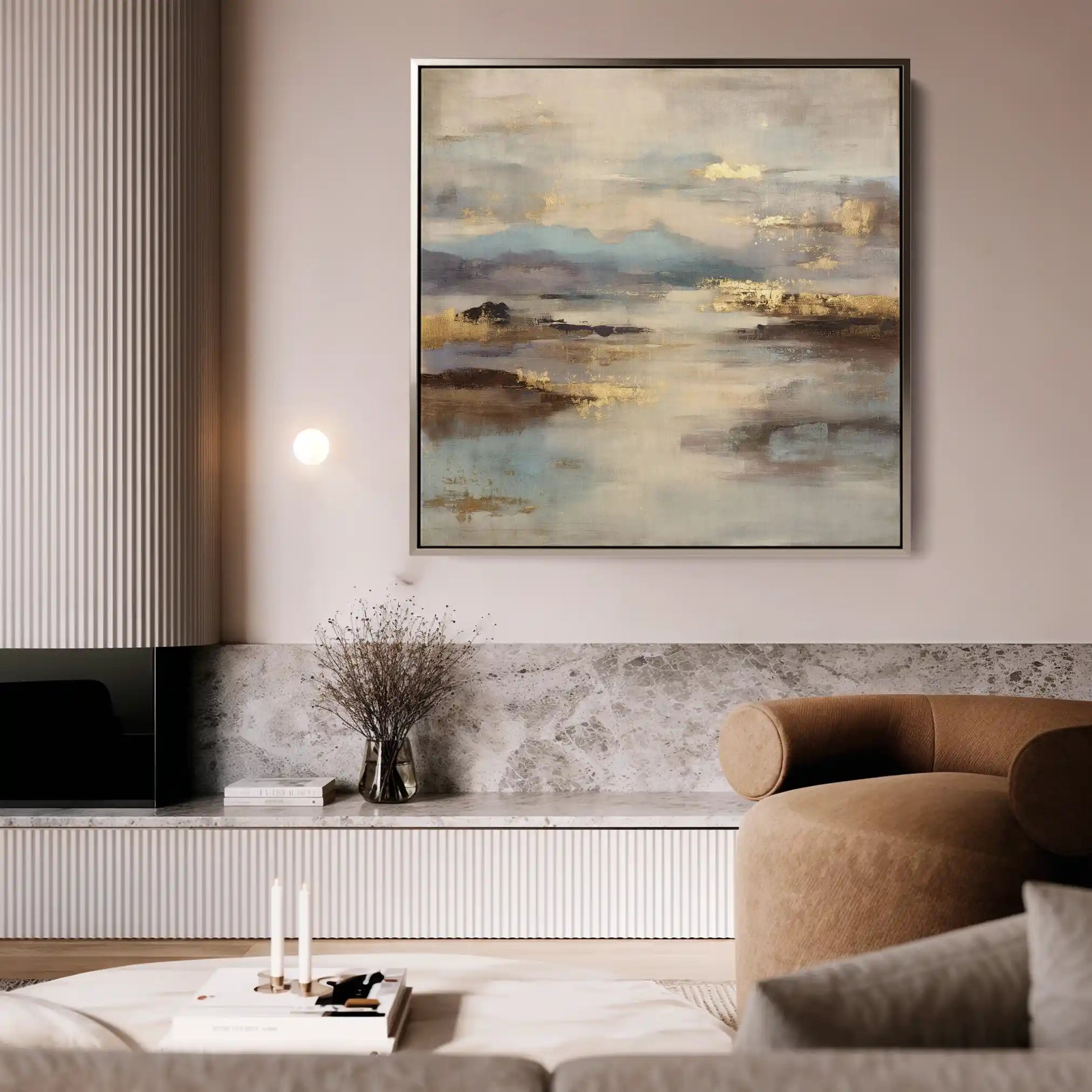 Abstract 1134 Canvas Art 60 x 60 cm / Black