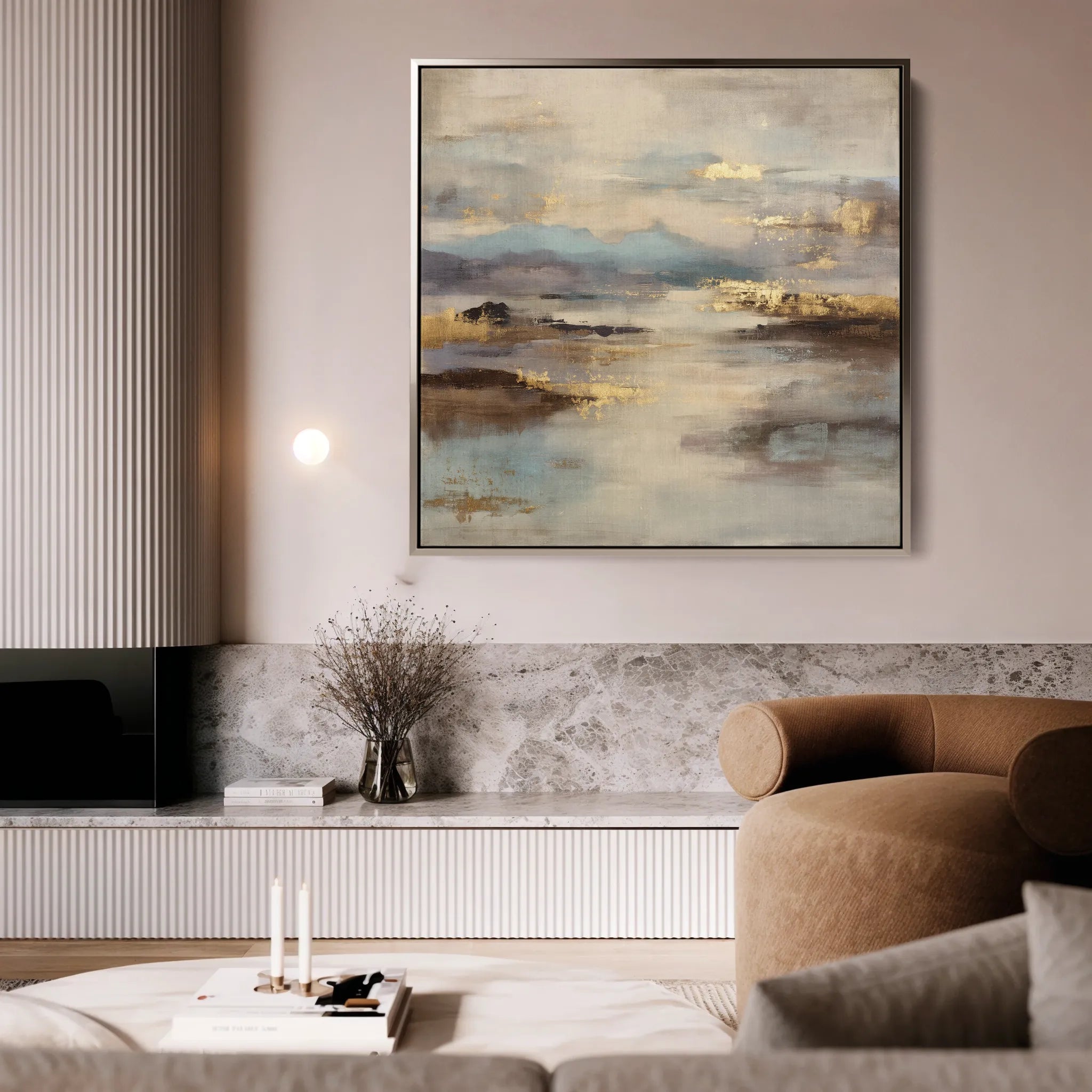 Abstract 1134 Canvas Art 60 x 60 cm / Black