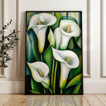 Floral 1134 Canvas Art 60 x 40 cm / Black