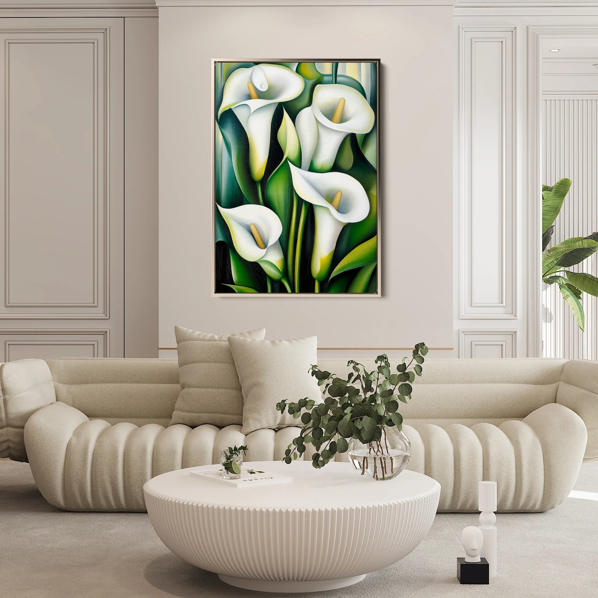 Floral 1134 Canvas Art 60 x 40 cm / Black