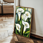 Floral 1134 Canvas Art 60 x 40 cm / Black