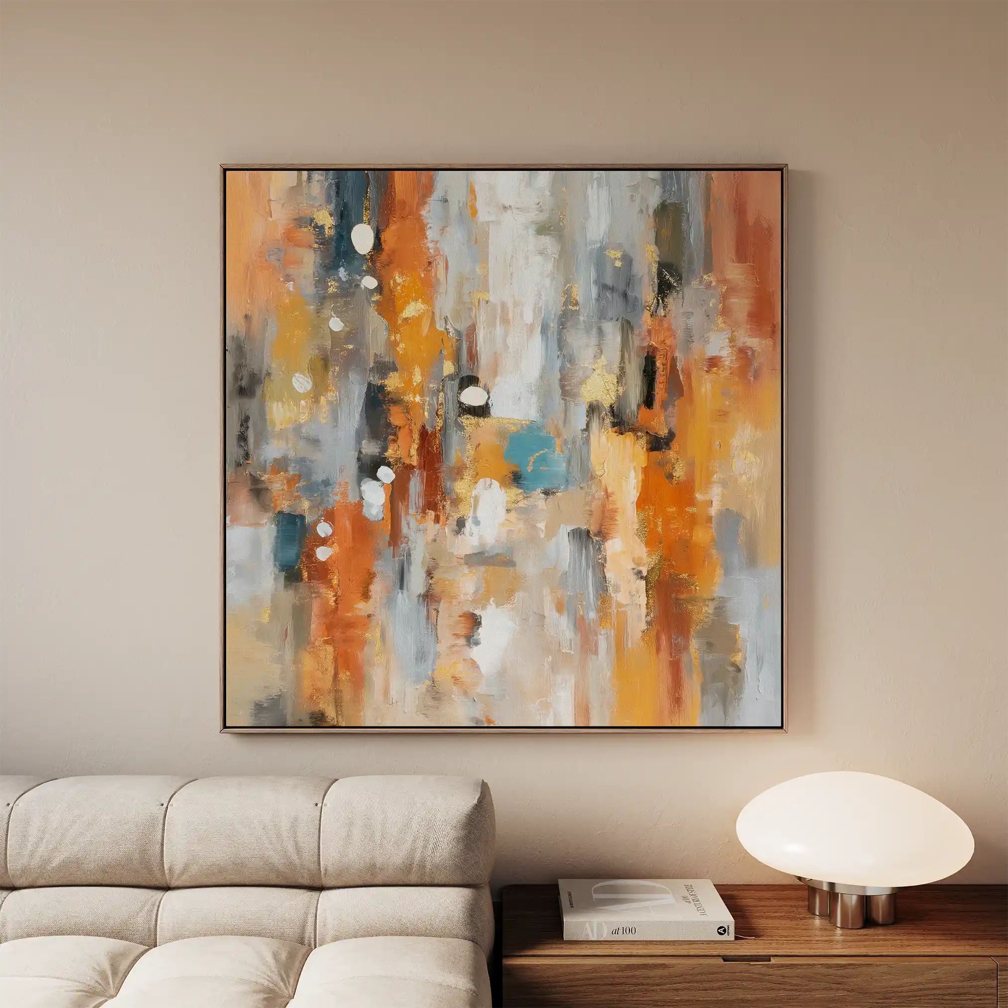 Abstract 1135 Canvas Art 60 x 60 cm / Black
