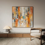 Abstract 1135 Canvas Art 60 x 60 cm / Black