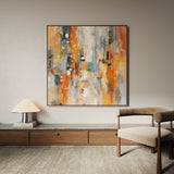 Abstract 1135 Canvas Art 60 x 60 cm / Black