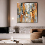 Abstract 1135 Canvas Art 60 x 60 cm / Black