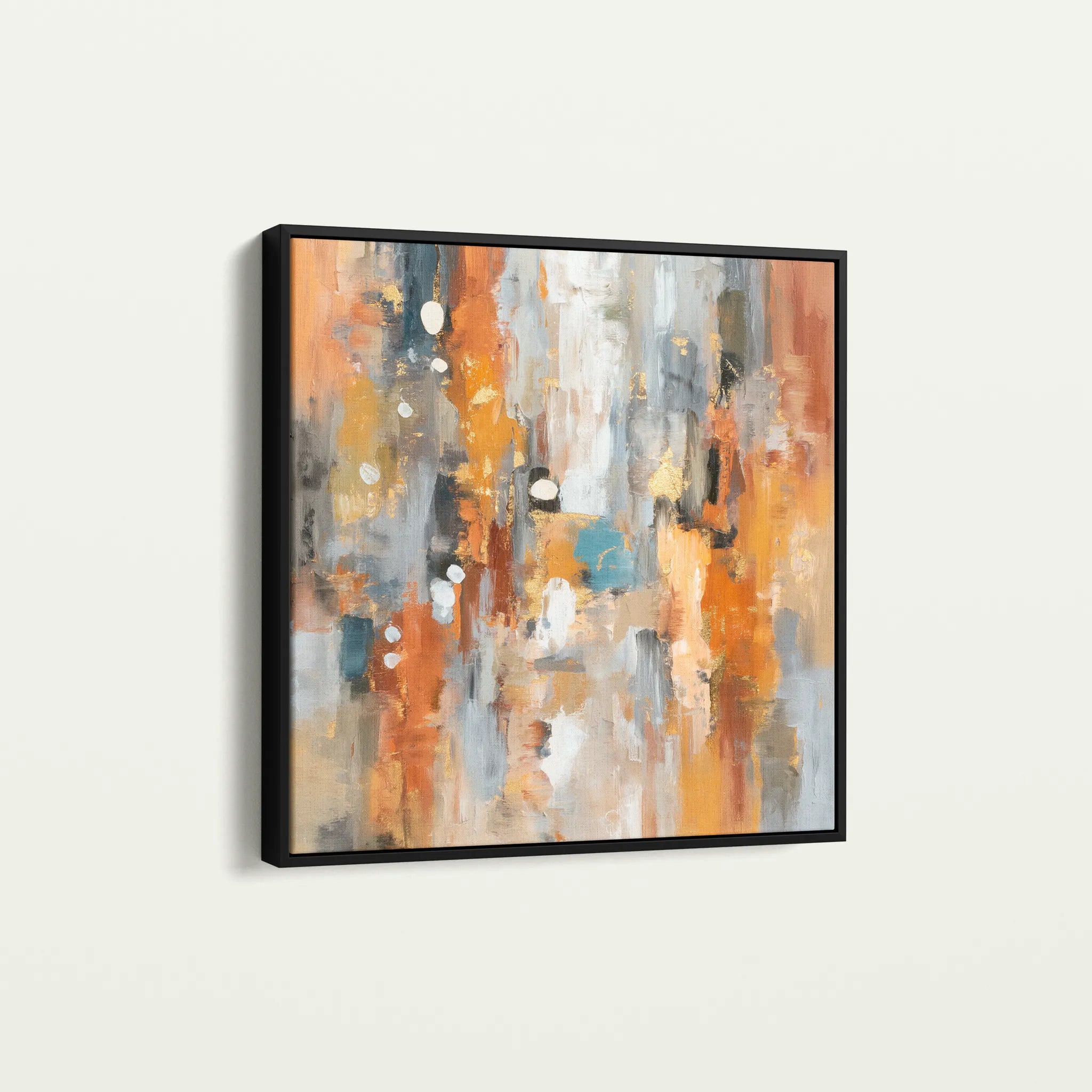 Abstract 1135 Canvas Art 60 x 60 cm / Black