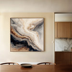 Abstract 1136 Canvas Art 60 x 60 cm / Black