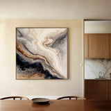 Abstract 1136 Canvas Art 60 x 60 cm / Black