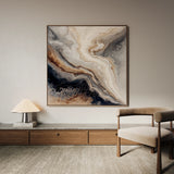 Abstract 1136 Canvas Art 60 x 60 cm / Black