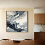 Abstract 1137 Canvas Art 60 x 60 cm / Black