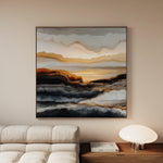 Abstract 1138 Canvas Art 60 x 60 cm / Black