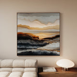 Abstract 1138 Canvas Art 60 x 60 cm / Black