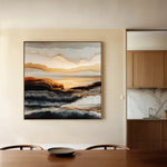 Abstract 1138 Canvas Art 60 x 60 cm / Black