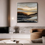 Abstract 1138 Canvas Art 60 x 60 cm / Black