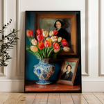 Floral 1138 Canvas Art 60 x 40 cm / Black