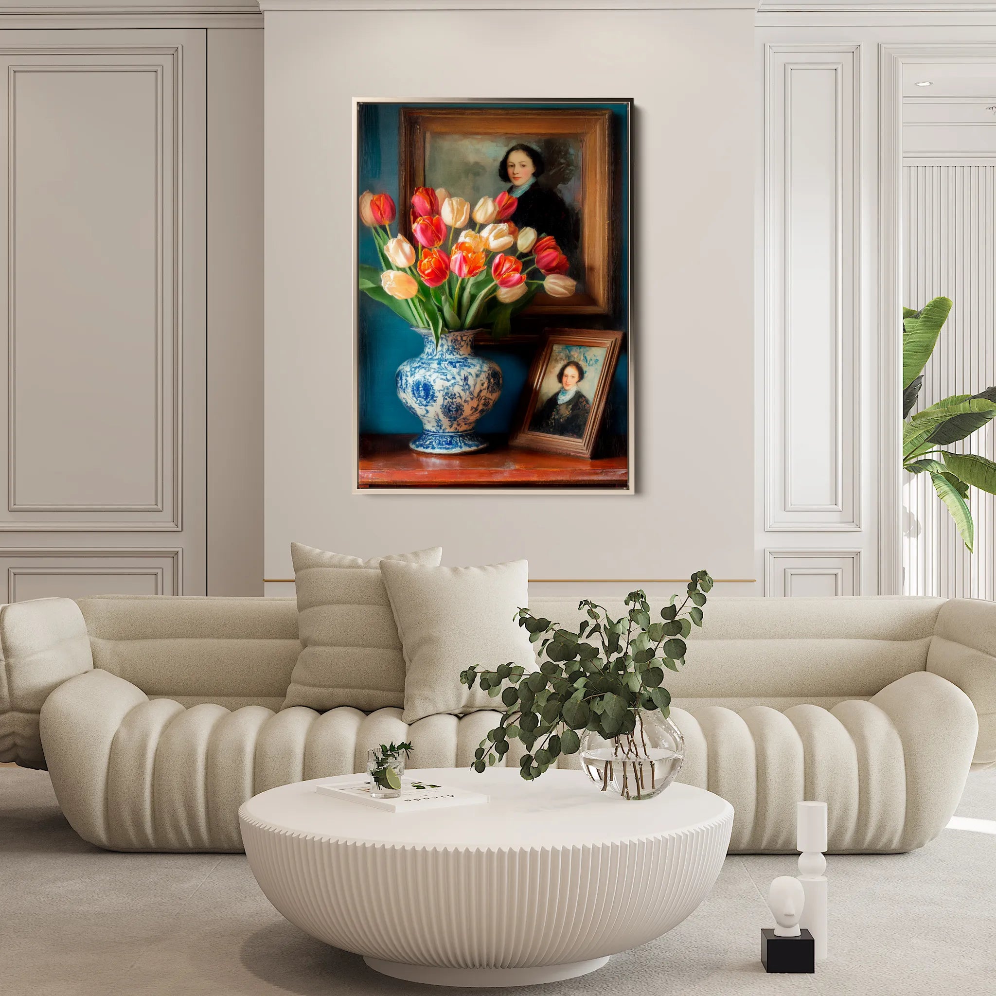 Floral 1138 Canvas Art 60 x 40 cm / Black