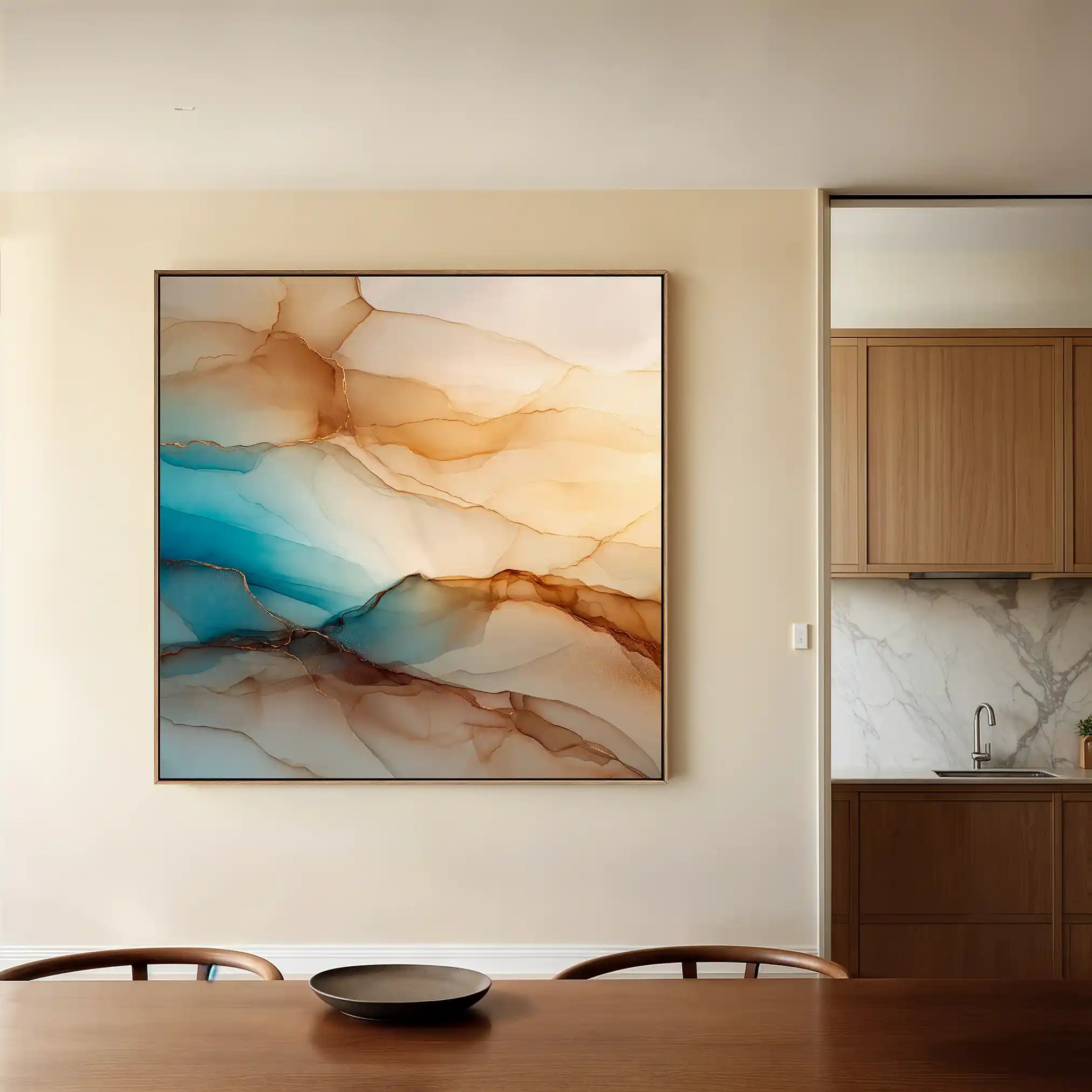 Abstract 1139 Canvas Art 60 x 60 cm / Black