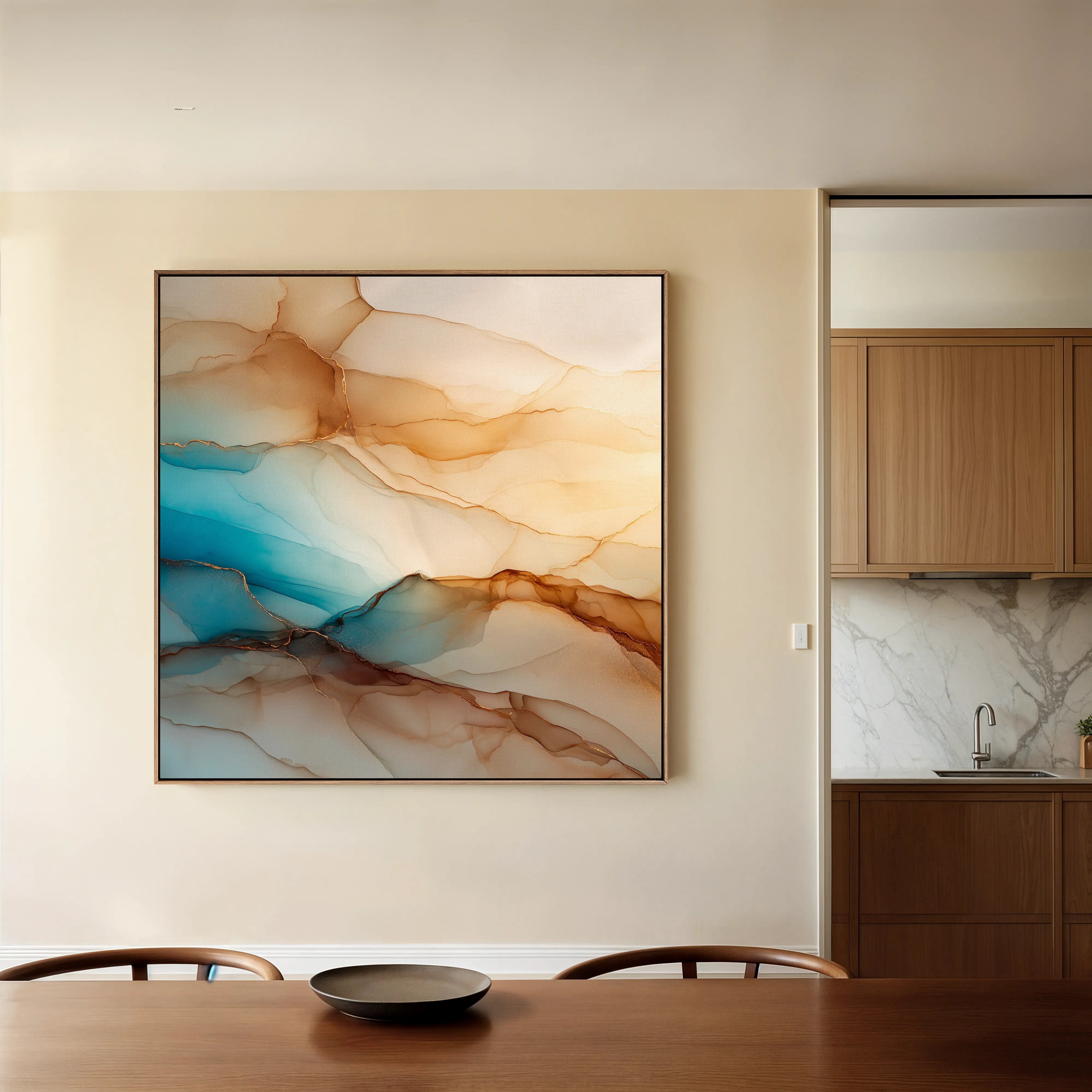Abstract 1139 Canvas Art 60 x 60 cm / Black