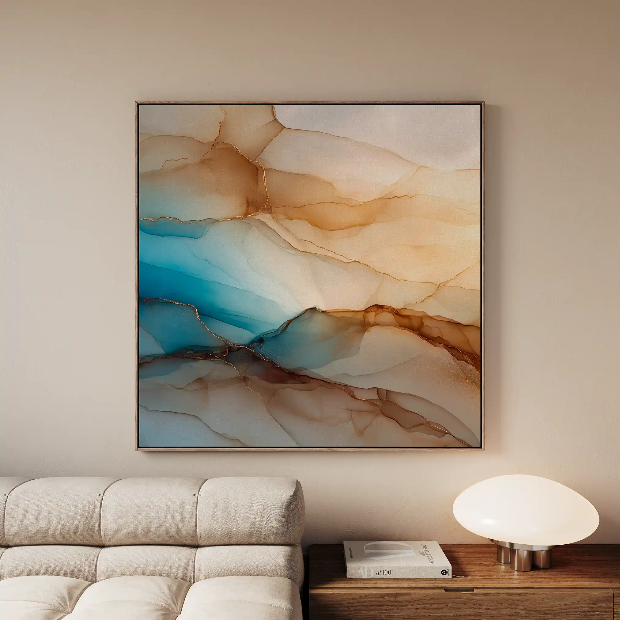 Abstract 1139 Canvas Art 60 x 60 cm / Black