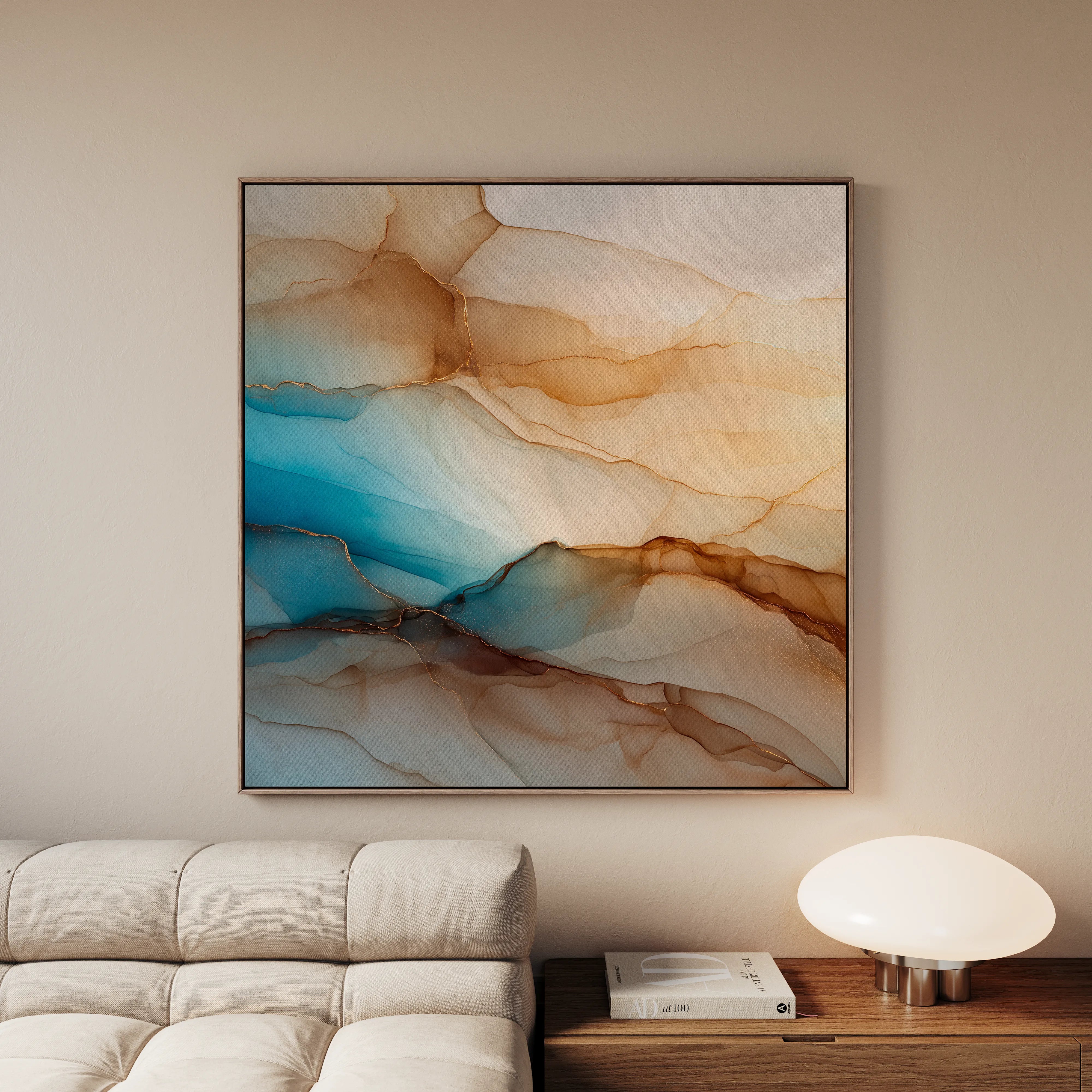 Abstract 1139 Canvas Art 60 x 60 cm / Black