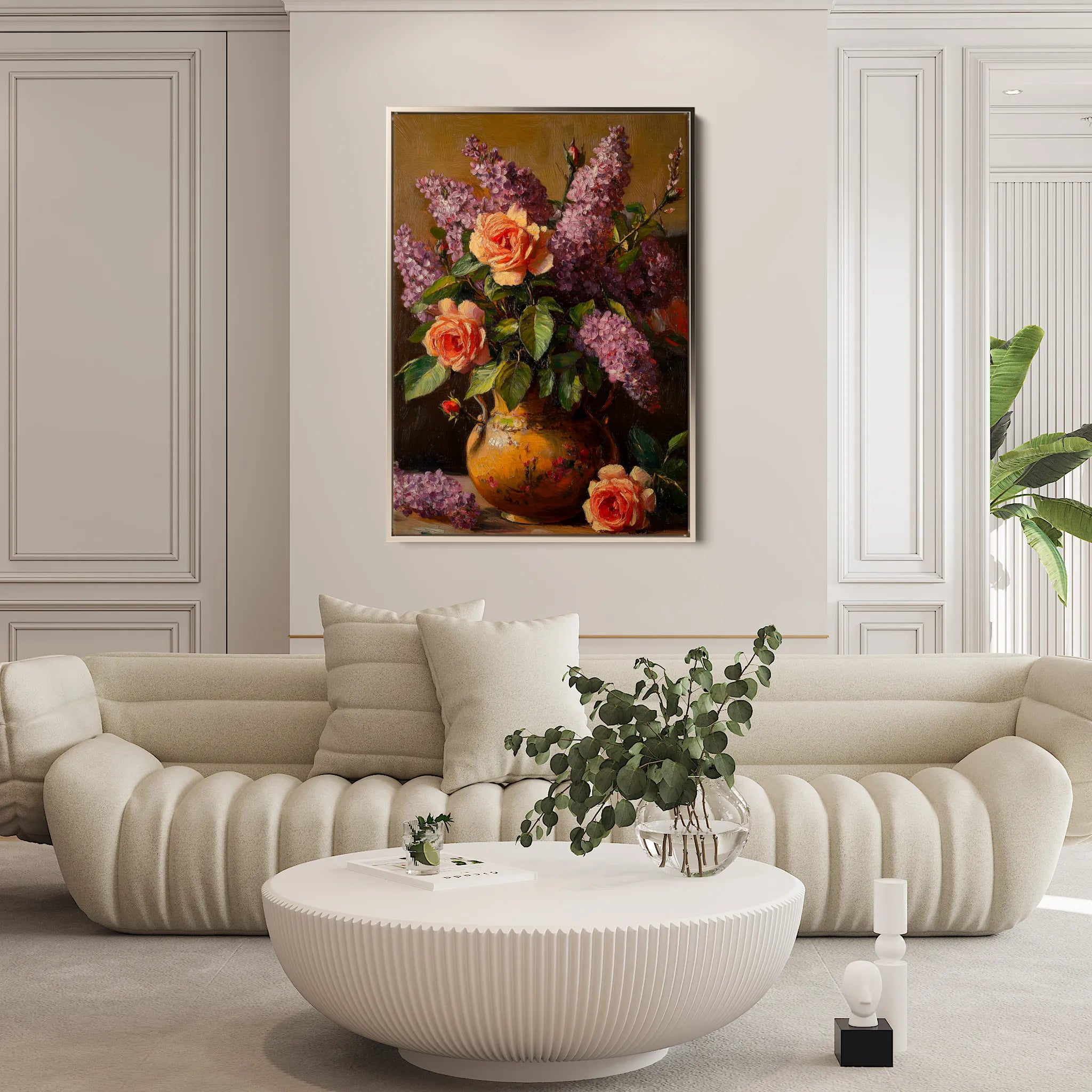 Floral 1139 Canvas Art 60 x 40 cm / Black