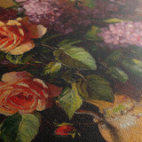 Floral 1139 Canvas Art 60 x 40 cm / Black