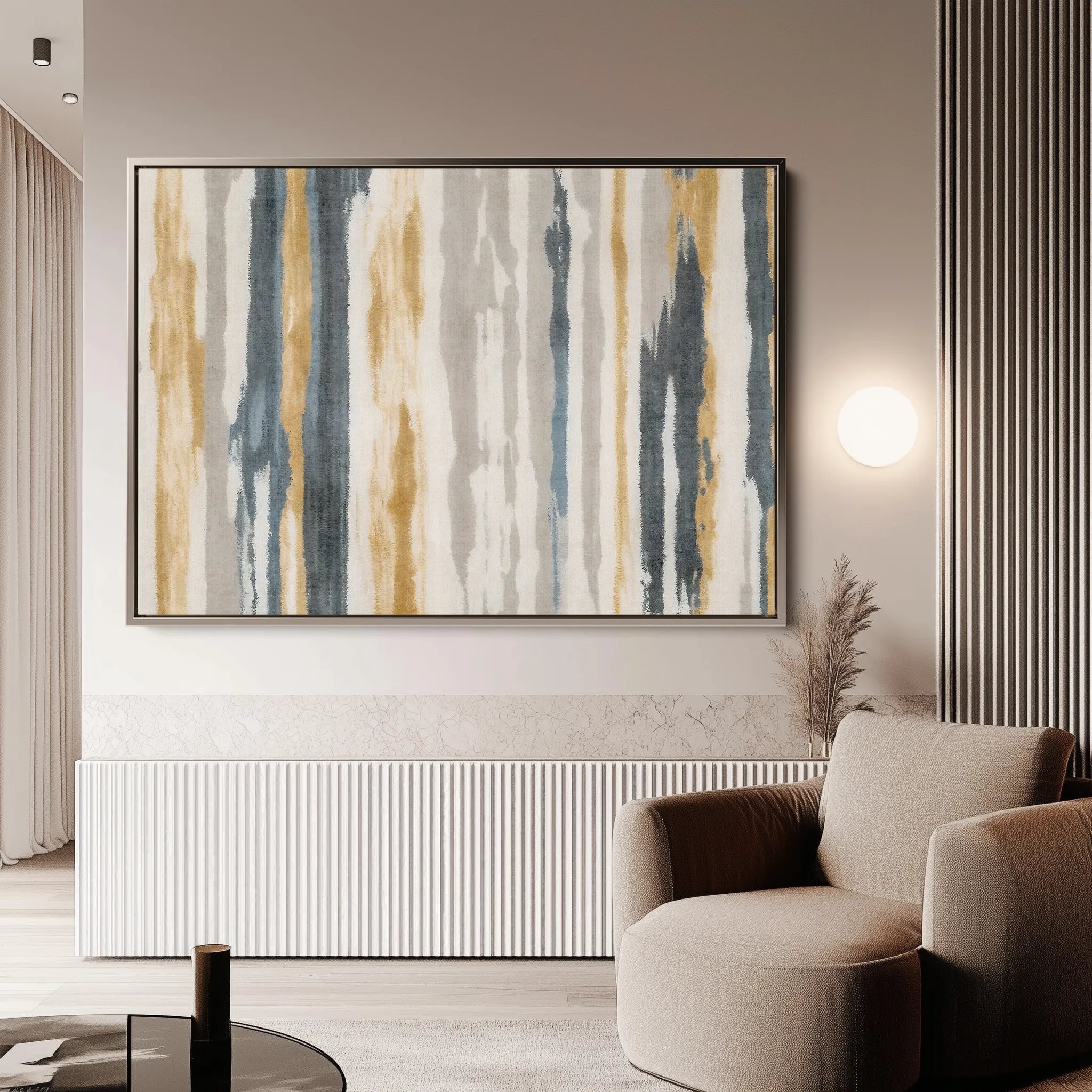 Abstract 114 Canvas Art 60 x 40 cm / Black
