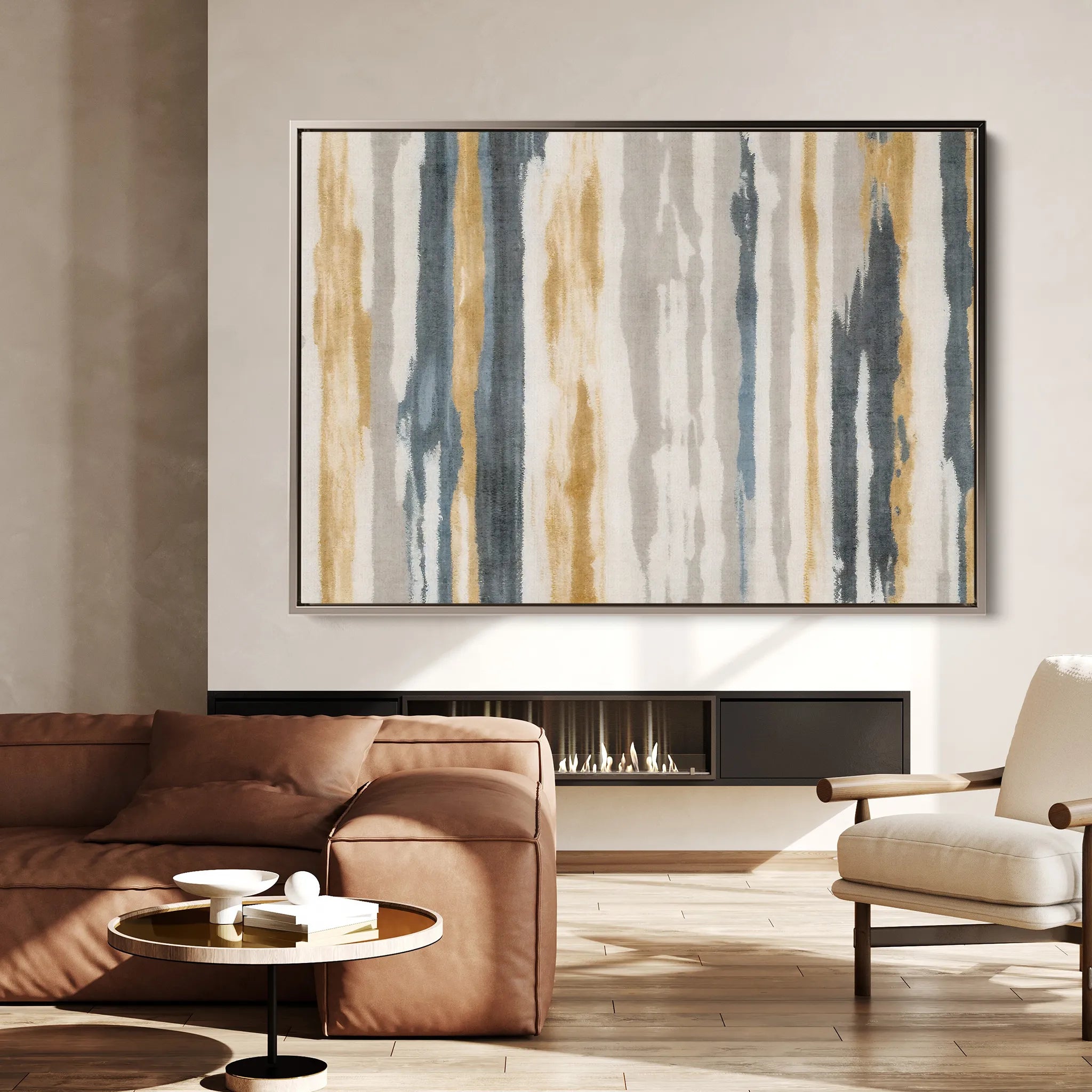 Abstract 114 Canvas Art 60 x 40 cm / Black