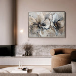 Floral 114 Canvas Art 60 x 40 cm / Black