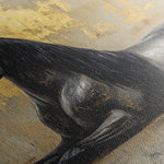 Horses 114 Canvas Art 60 x 40 cm / Black