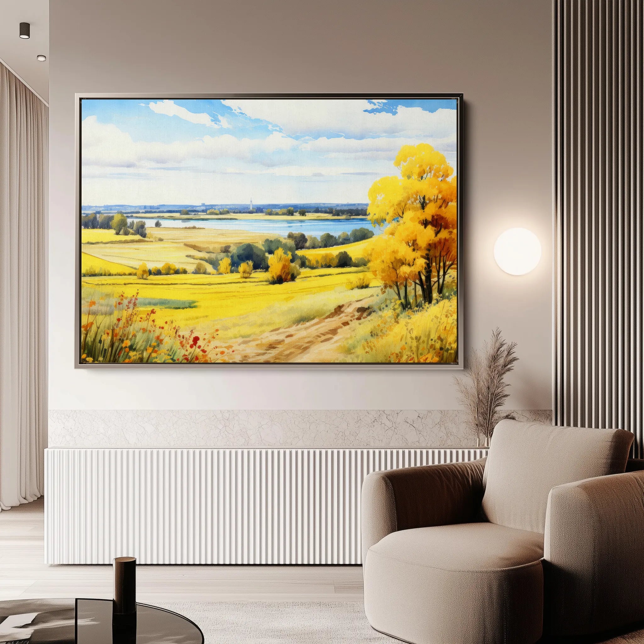 Landscape 114 Canvas Art 60 x 40 cm / Black