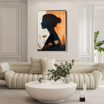 Portrait 114 Canvas Art 60 x 40 cm / Black