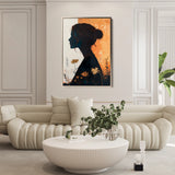 Portrait 114 Canvas Art 60 x 40 cm / Black