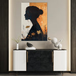 Portrait 114 Canvas Art 60 x 40 cm / Black