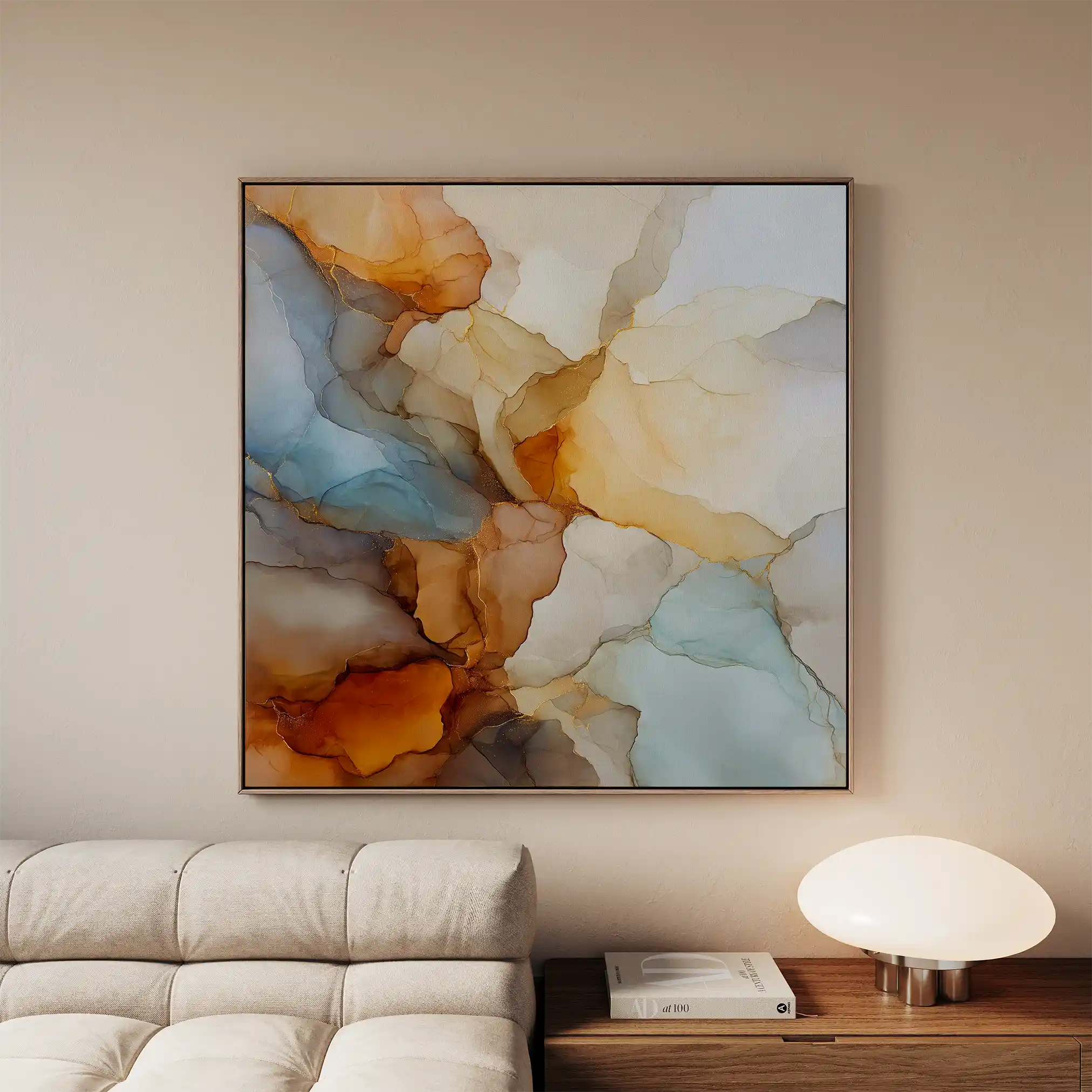 Abstract 1140 Canvas Art 60 x 60 cm / Black