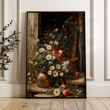 Floral 1140 Canvas Art 60 x 40 cm / Black