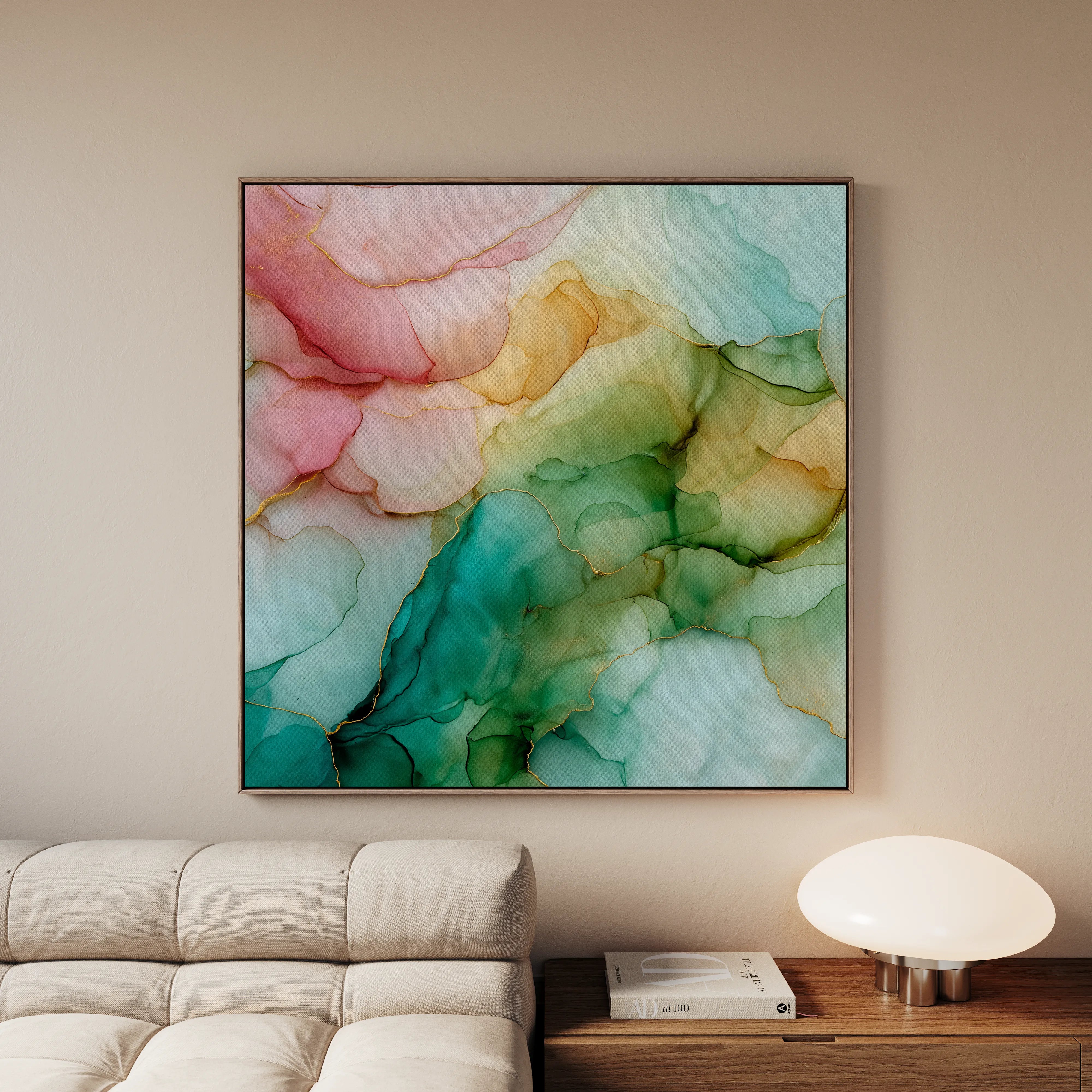 Abstract 1141 Canvas Art 60 x 60 cm / Black