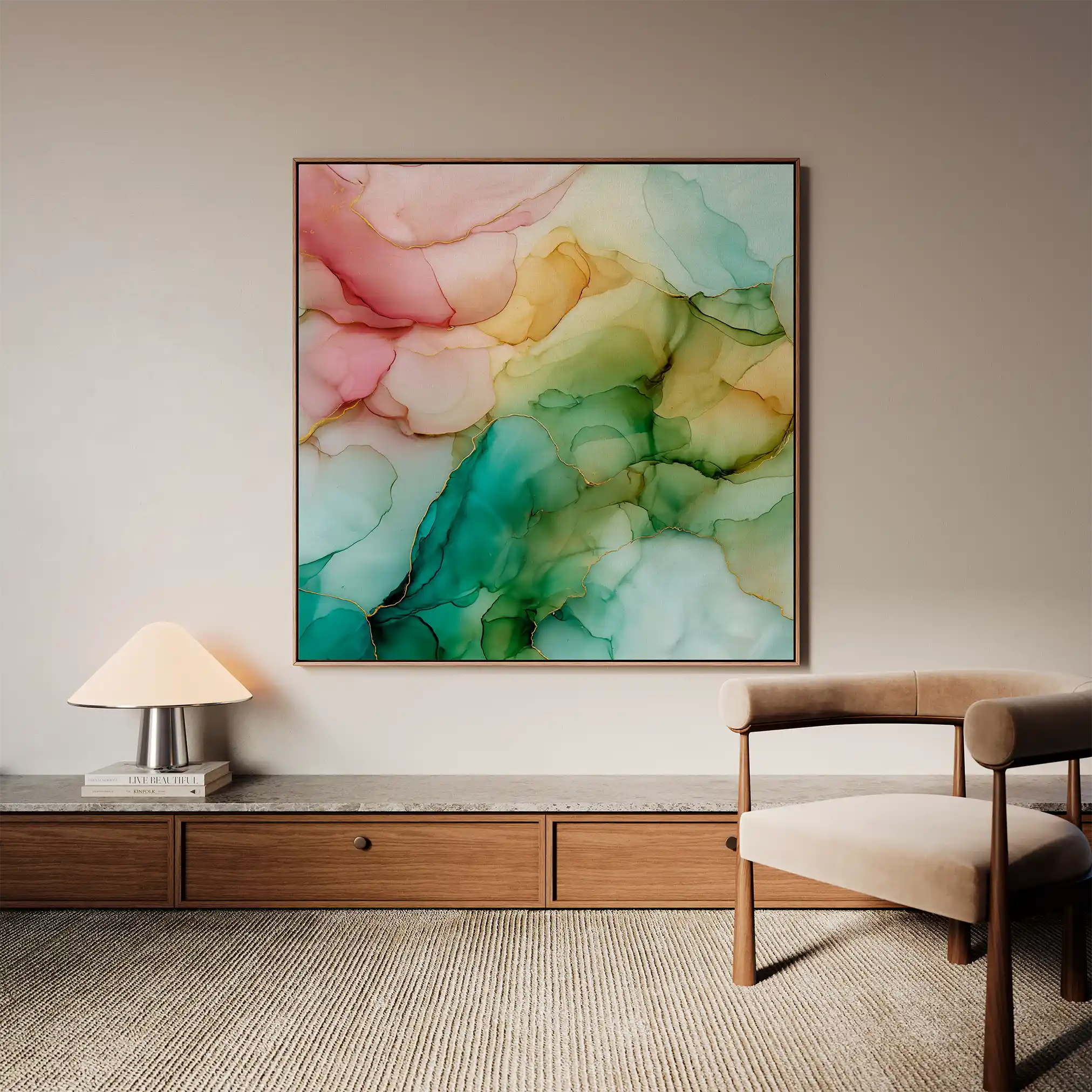 Abstract 1141 Canvas Art 60 x 60 cm / Black