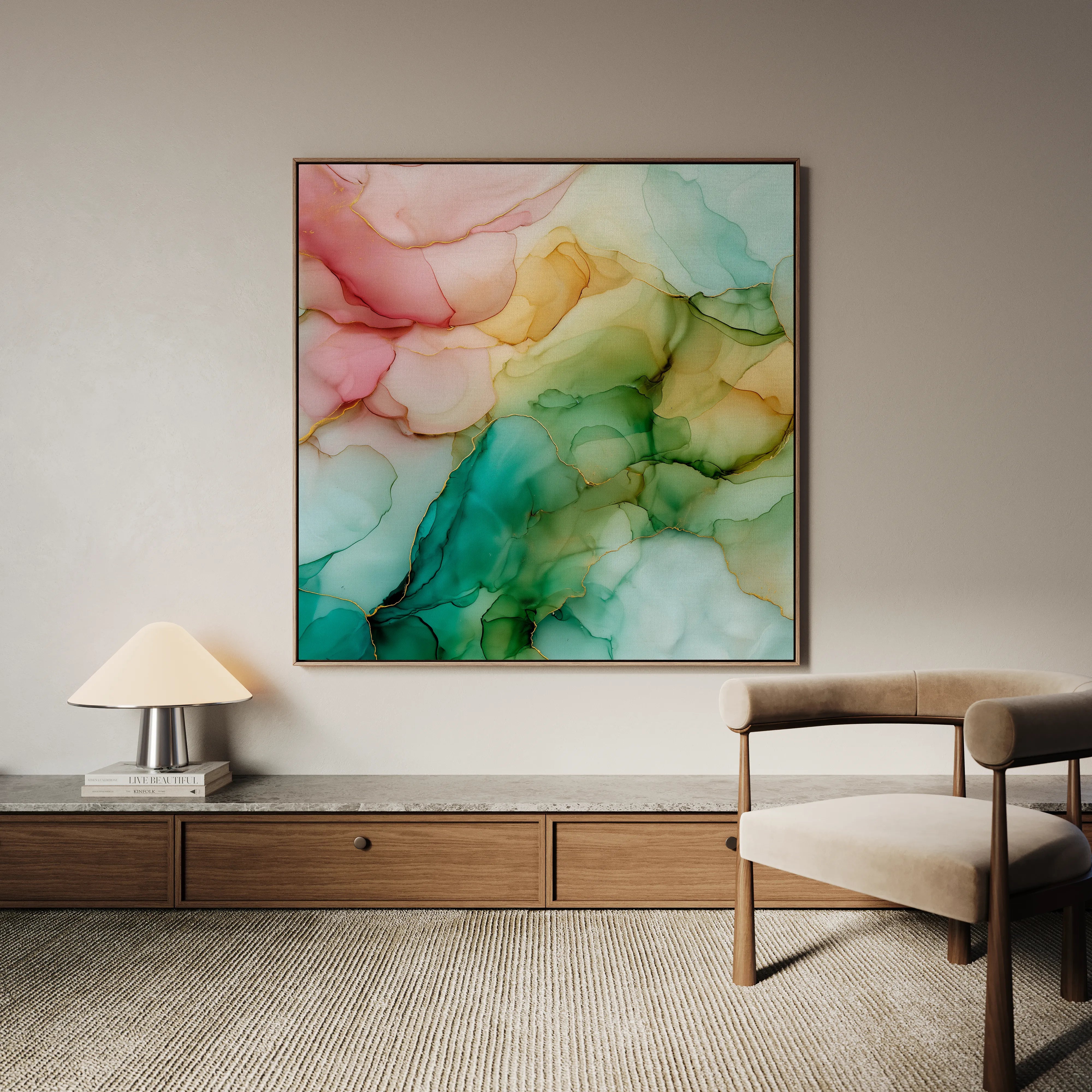 Abstract 1141 Canvas Art 60 x 60 cm / Black