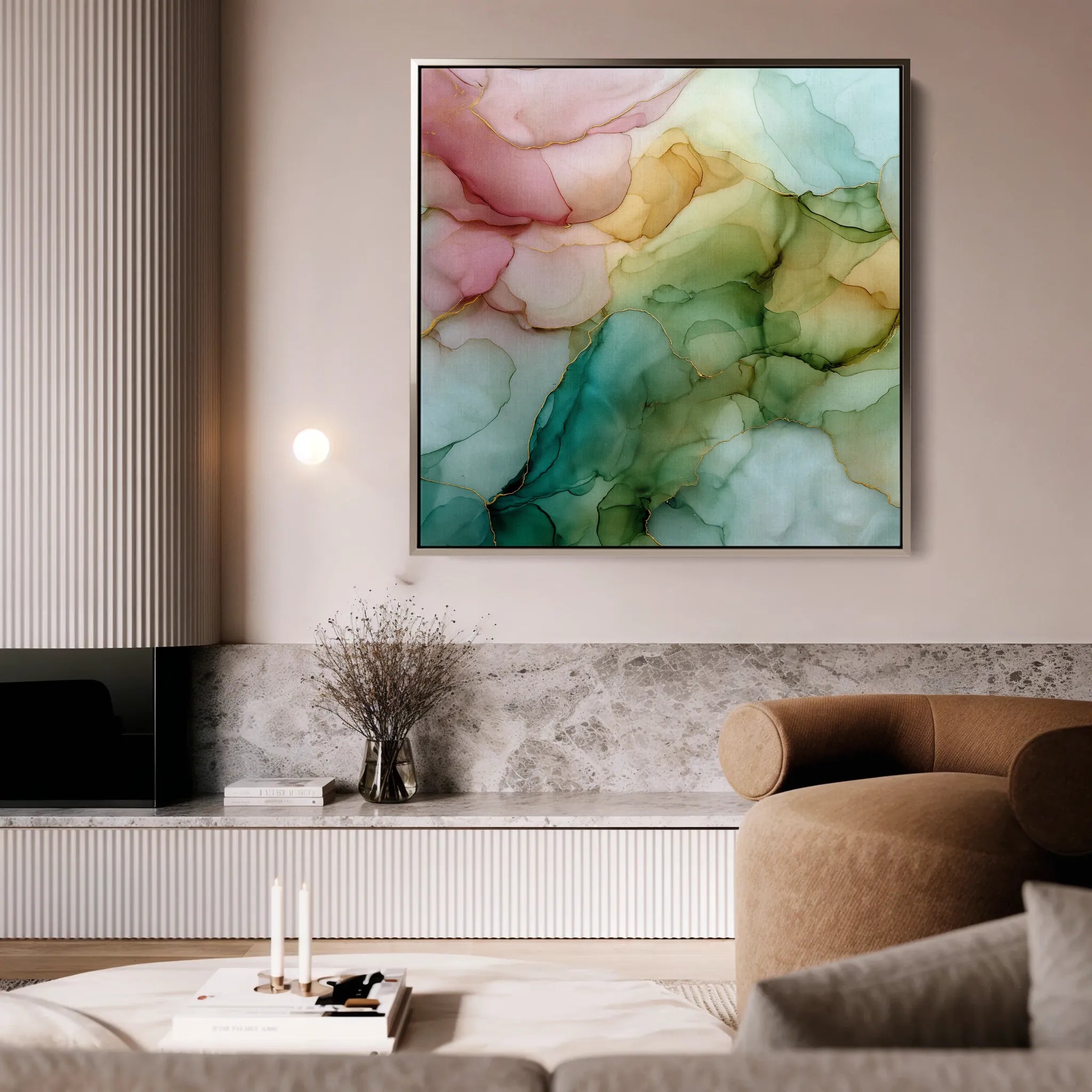 Abstract 1141 Canvas Art 60 x 60 cm / Black