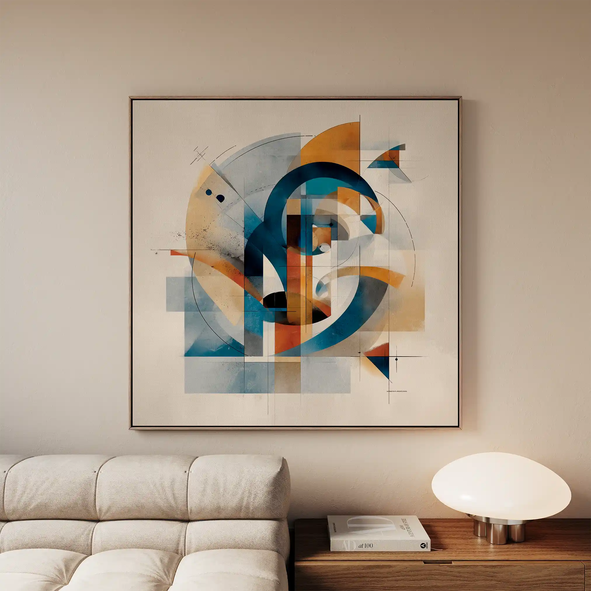 Abstract 1142 Canvas Art 60 x 60 cm / Black