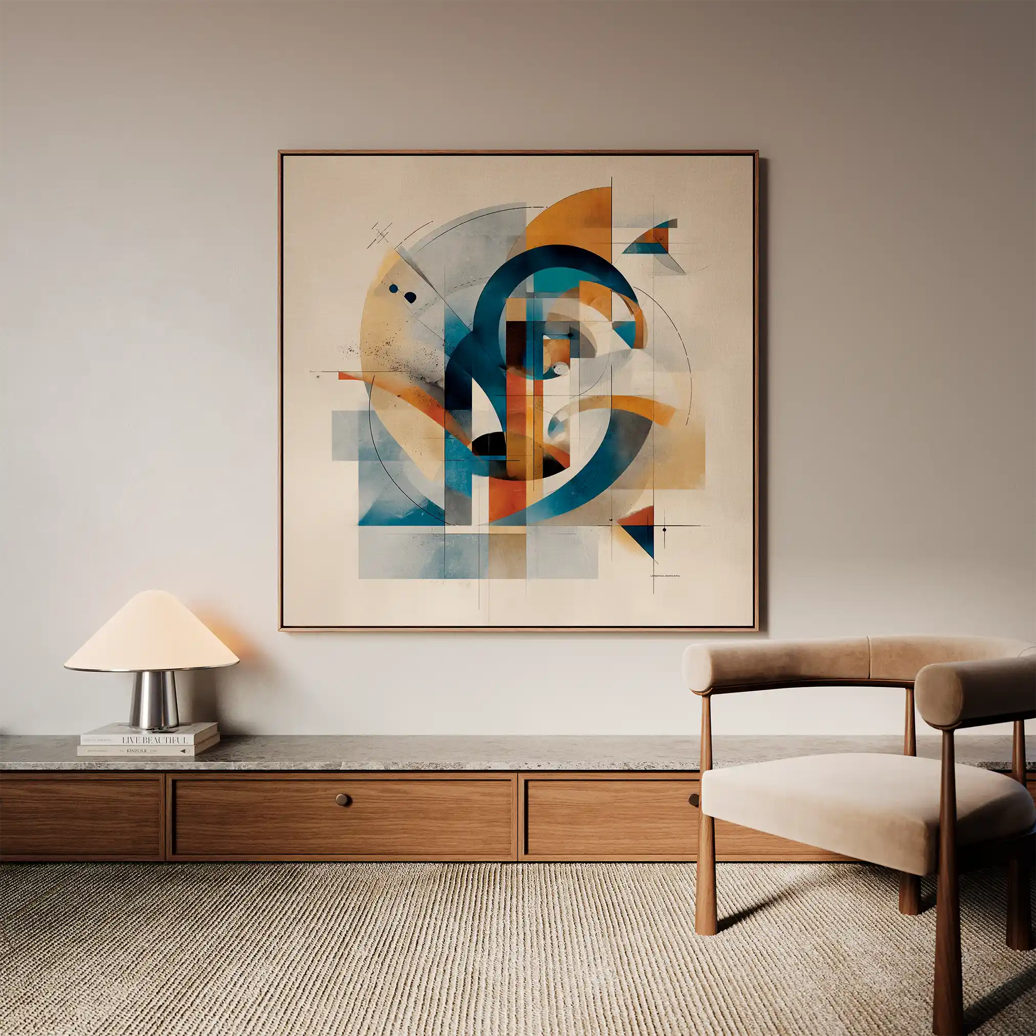 Abstract 1142 Canvas Art 60 x 60 cm / Black